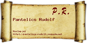 Pantelics Rudolf névjegykártya