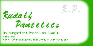 rudolf pantelics business card